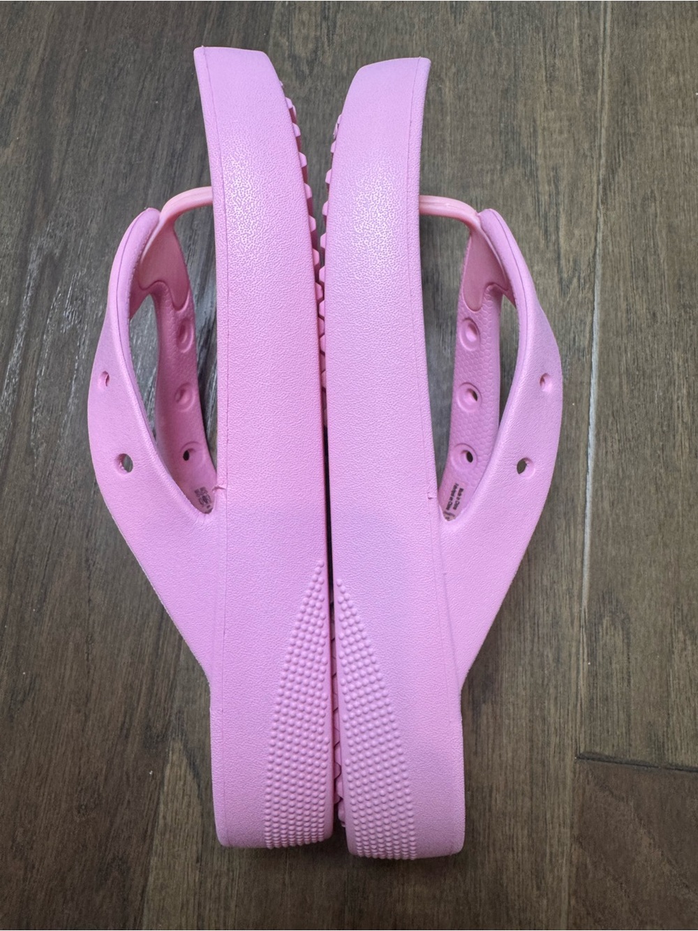 CROCS Platform Flip-Flop Thong Sandals Pastel Pink - Size 9 Women - Picture 4 of 5